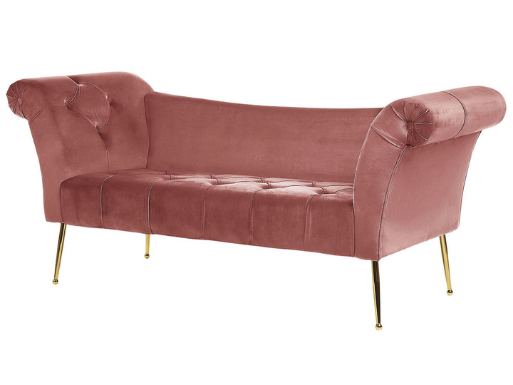 Nantilly Velvet Chaise Lounge Pink