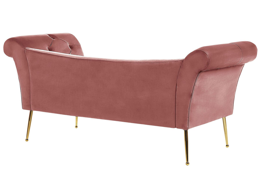 Nantilly Velvet Chaise Lounge Pink