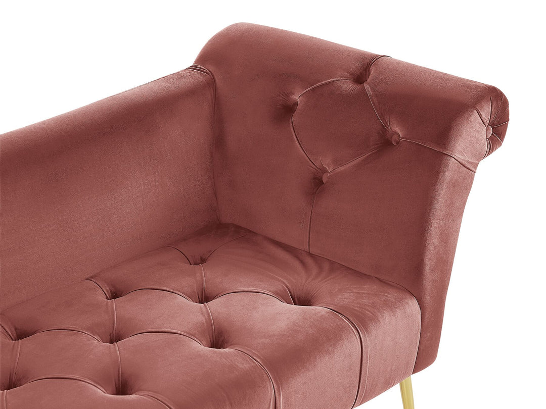 Nantilly Velvet Chaise Lounge Pink