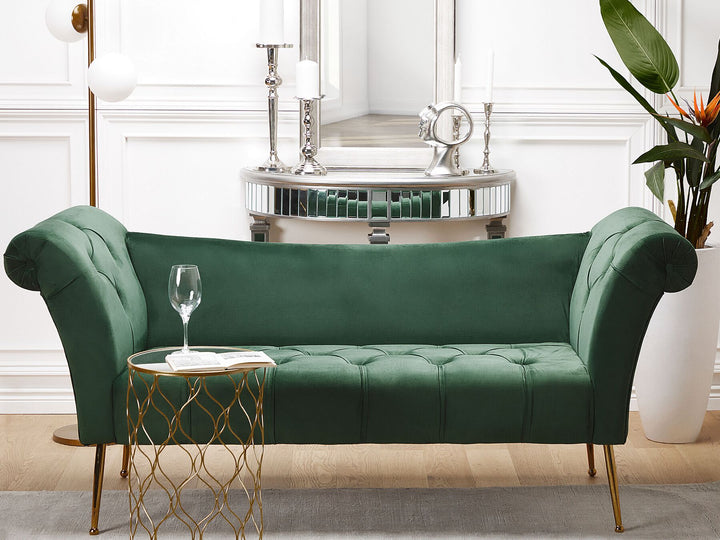 Nantilly Velvet Chaise Lounge Green