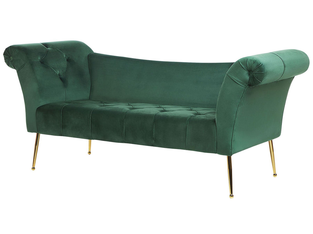 Nantilly Velvet Chaise Lounge Green