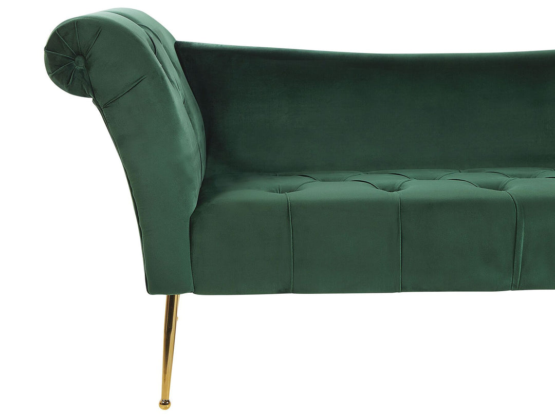 Nantilly Velvet Chaise Lounge Green