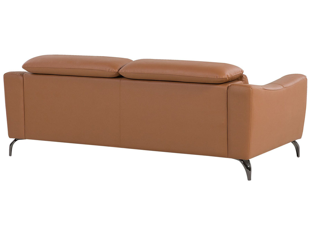 Narwik 3 Seater Leather Sofa Golden Brown