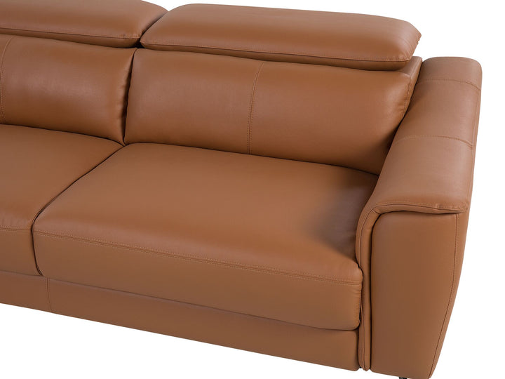 Narwik 3 Seater Leather Sofa Golden Brown