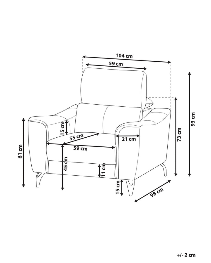 Narwik Armchair Leather Brown