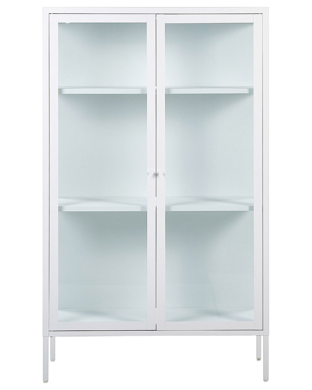 Sufy Steel Display Cabinet White