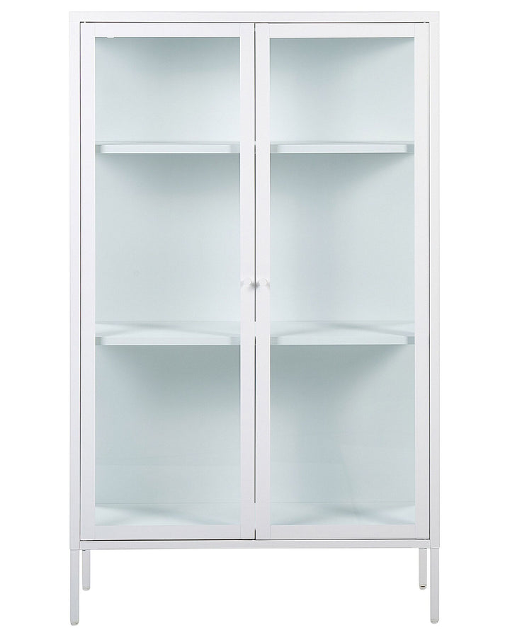 Sufy Steel Display Cabinet White