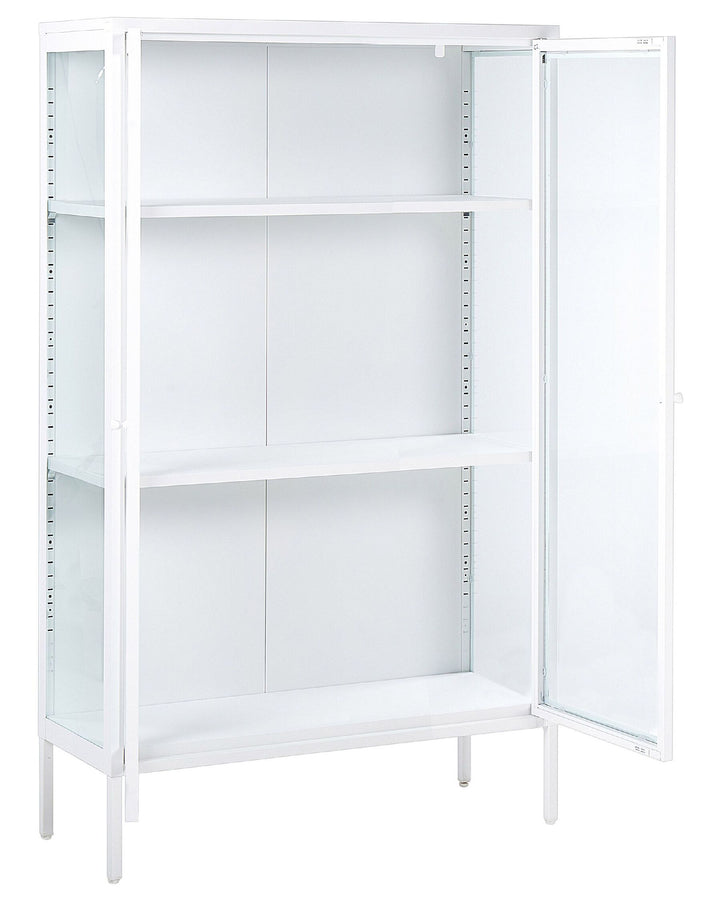 Sufy Steel Display Cabinet White