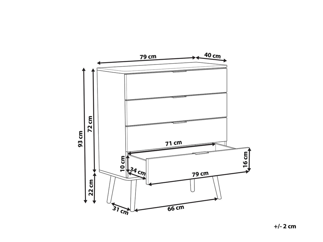 Nestor 4 Drawer Chest White