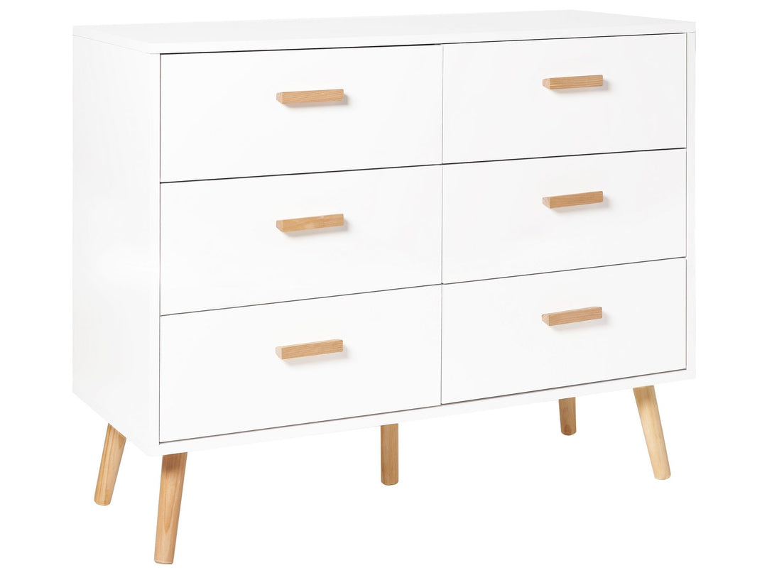 Newark III 6 Drawer Chest White