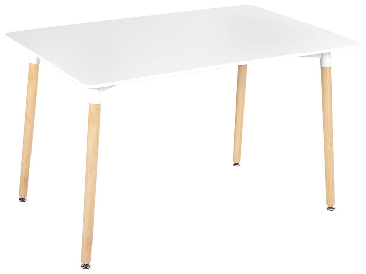 Newberry Dining Table 120 x 80 cm White and Light Wood