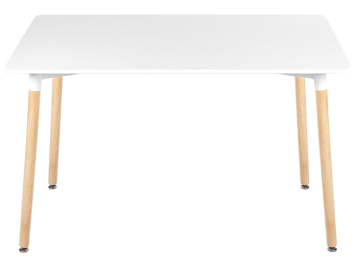 Exeter Dining Table 120 x 80 cm White and Light Wood