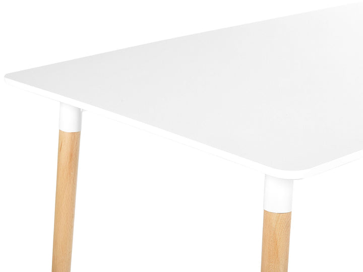 Exeter Dining Table 120 x 80 cm White and Light Wood