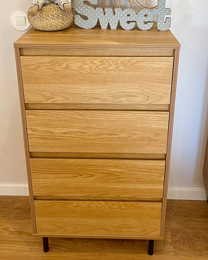 Flueller 4 Drawer Chest Light Wood