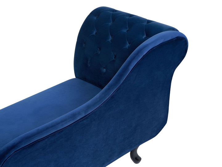 Nimes Left Hand Chaise Lounge Velvet Blue