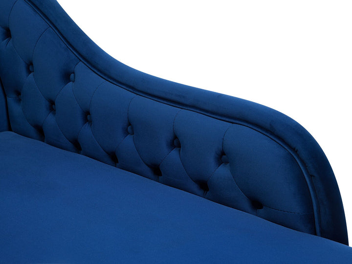 Nimes Left Hand Chaise Lounge Velvet Blue