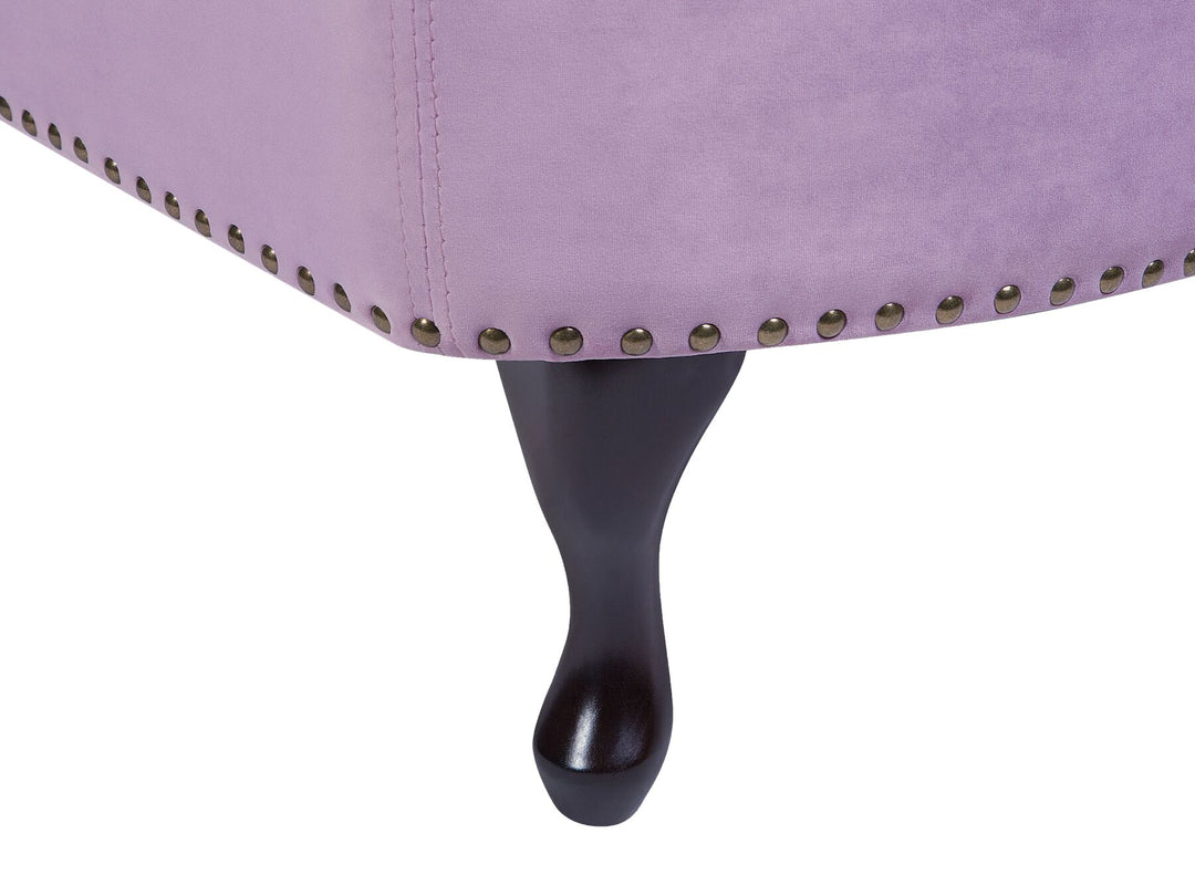 Nimes Left Hand Chaise Lounge Velvet Light Violet