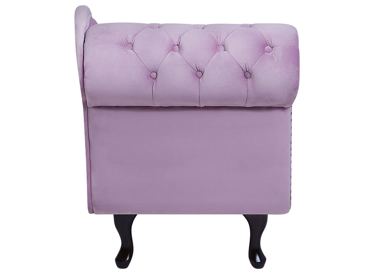 Nimes Left Hand Chaise Lounge Velvet Light Violet