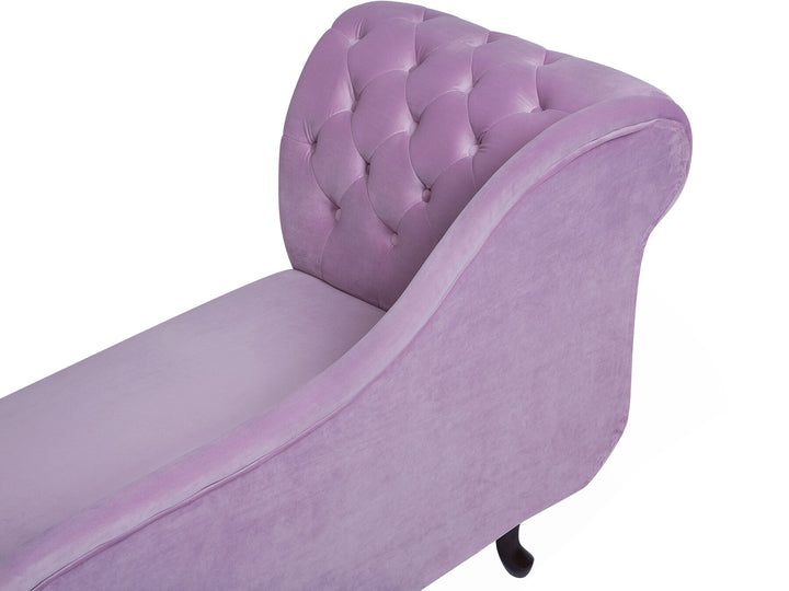 Nimes Left Hand Chaise Lounge Velvet Light Violet