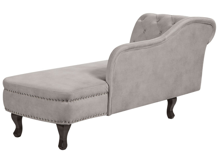 Nimes Left Hand Chaise Lounge Velvet Taupe