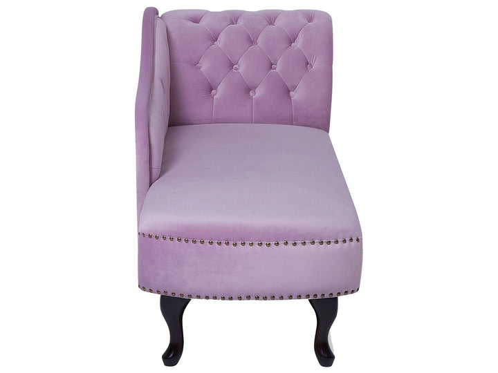 Nimes Right Hand Chaise Lounge Velvet Light Violet