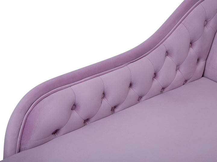 Nimes Right Hand Chaise Lounge Velvet Light Violet