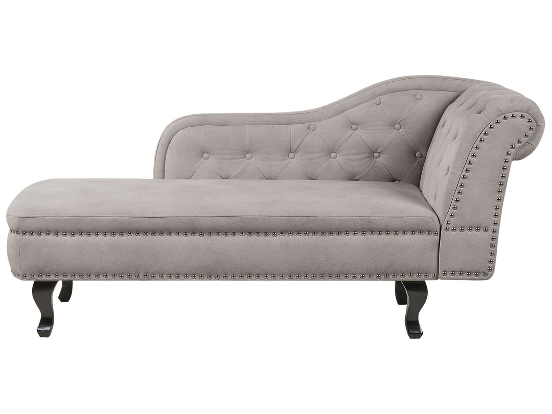 Nimes Right Hand Chaise Lounge Velvet Taupe