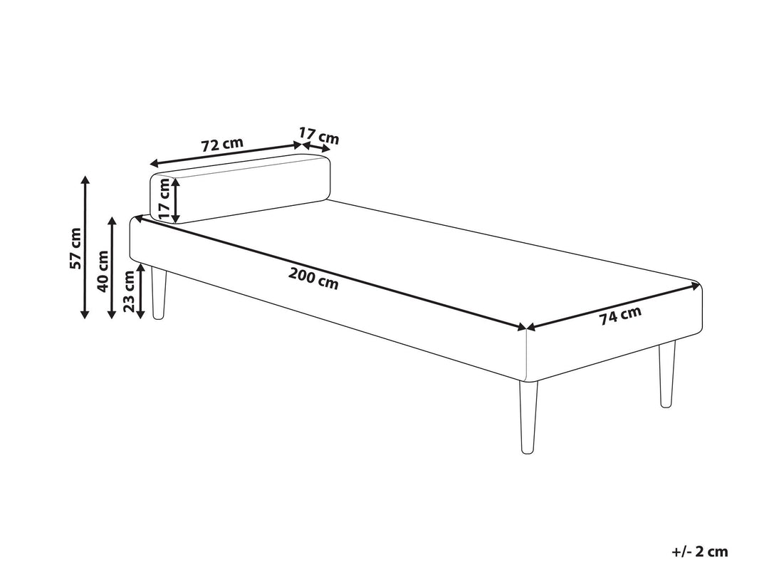 Niort Fabric Chaise Lounge Off-White