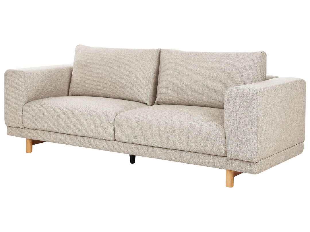 Nivala 3 Seater Fabric Sofa Light Beige