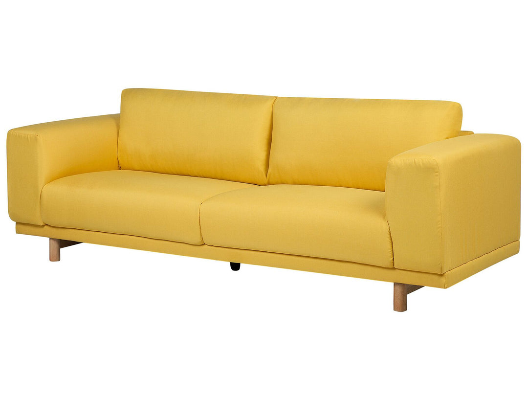 Nivala 3 Seater Fabric Sofa Yellow