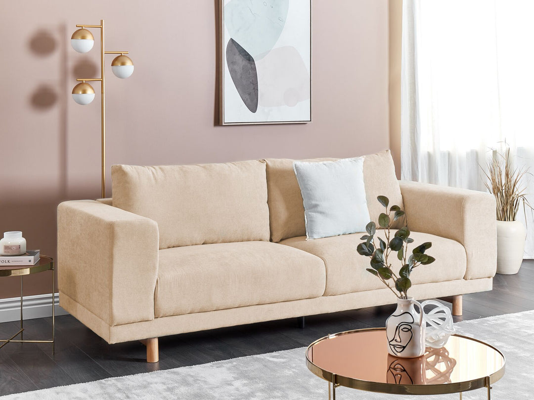 Nivala 3 Seater Jumbo Cord Sofa Beige