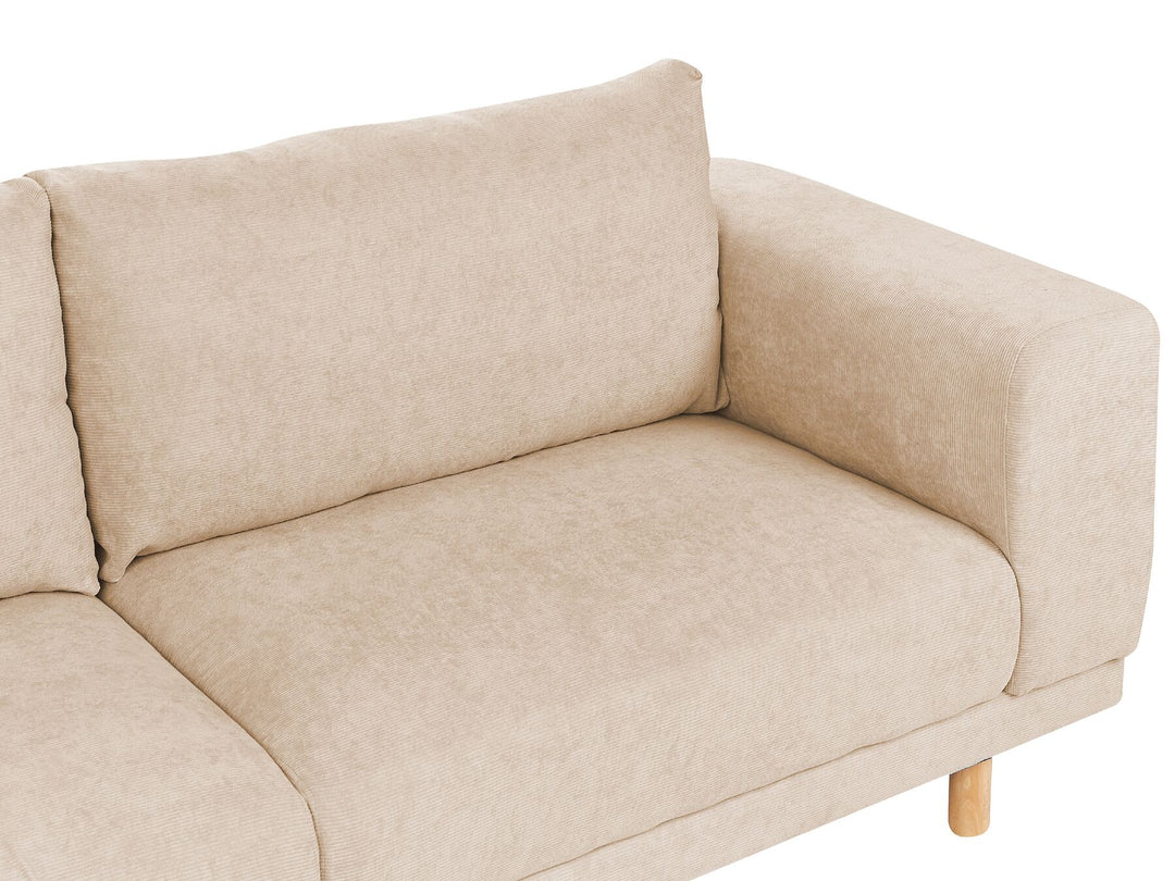 Nivala 3 Seater Jumbo Cord Sofa Beige