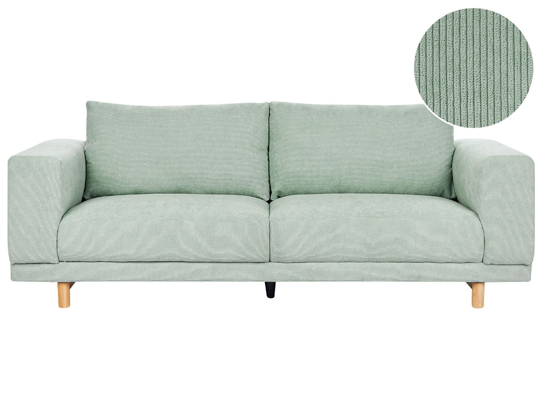 Nivala 3 Seater Jumbo Cord Sofa Mint Green