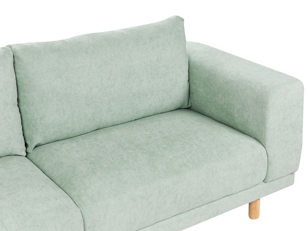 Nivala 3 Seater Jumbo Cord Sofa Mint Green