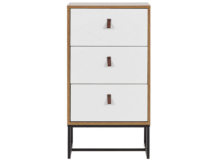 Slauson 3 Drawer Chest Light Wood with White