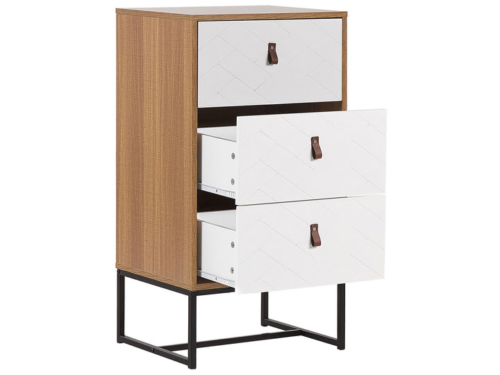 Slauson 3 Drawer Chest Light Wood with White