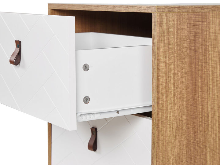 Slauson 3 Drawer Chest Light Wood with White