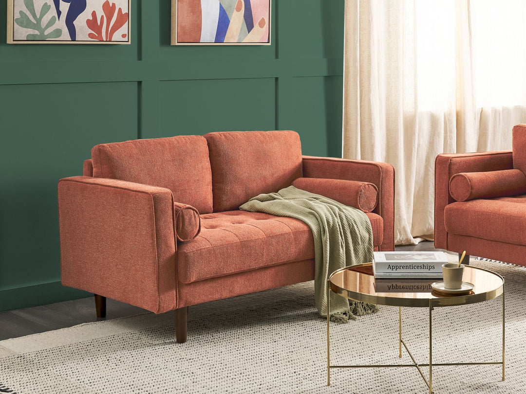 Nurmo 2 Seater Fabric Sofa Golden Brown