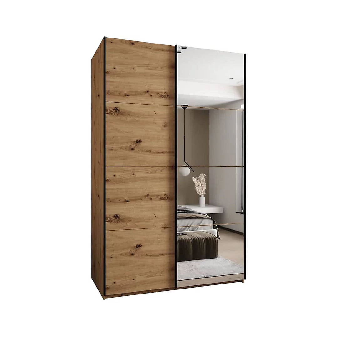 Modern Trosa III Sliding Door Wardrobe Oak Artisan
