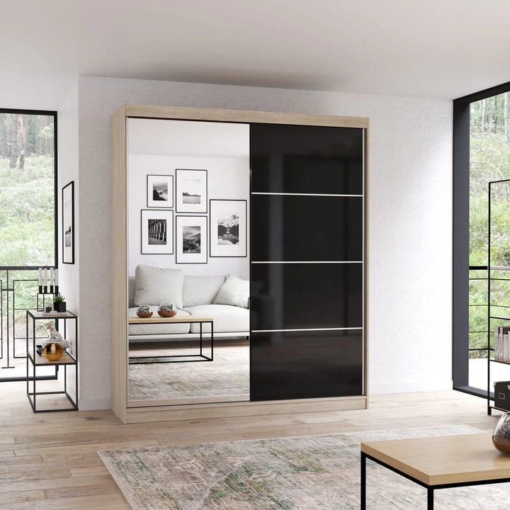 Multi 31 Sliding Mirror Door Wardrobe 183cm