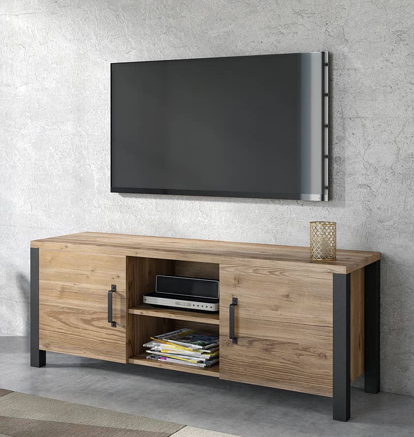 Artistic Olin 41 TV Cabinet Oak Grandson - Stylish Storage Solution H570mm W1470mm D430mm