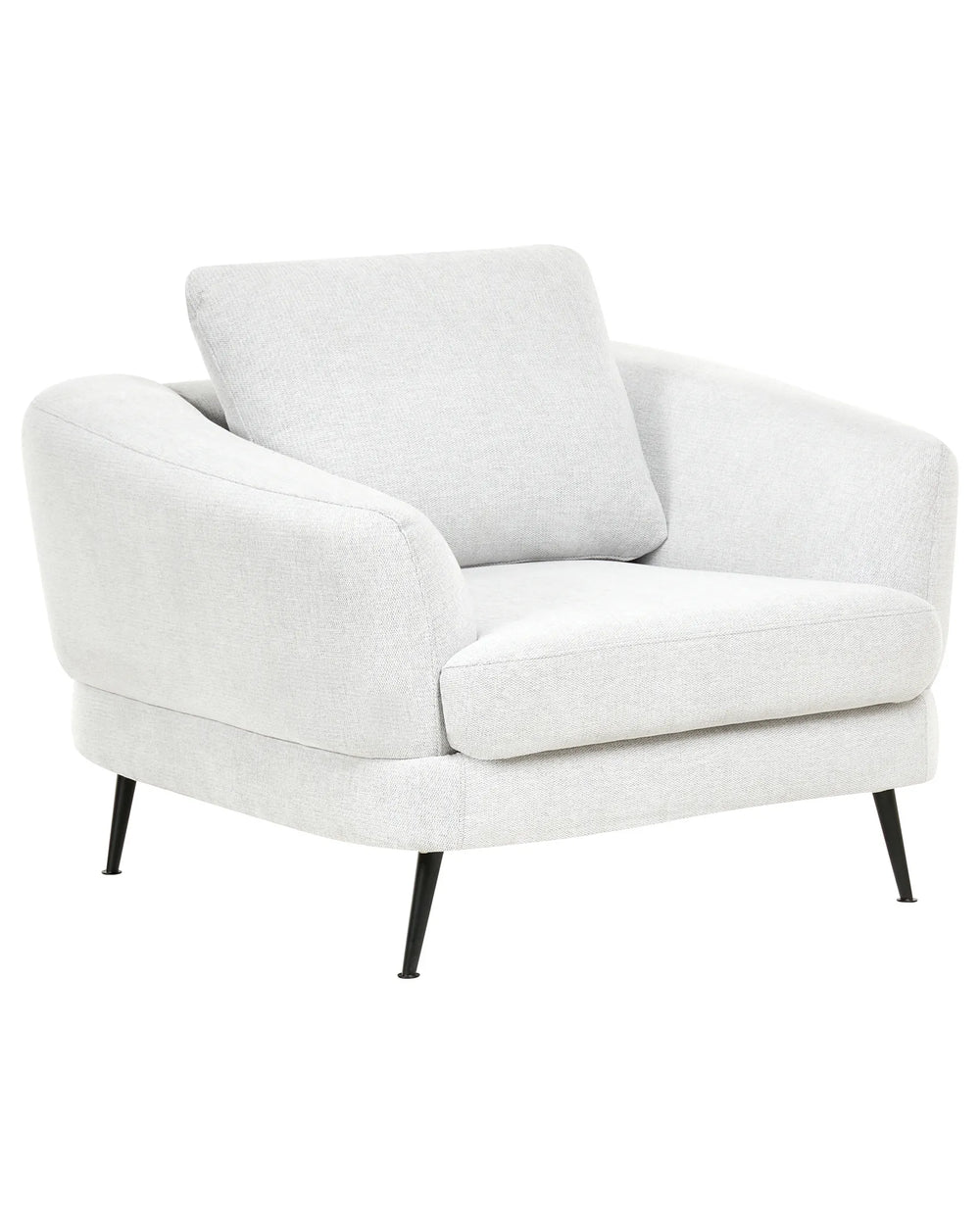 White armchair with a pillow on a white background