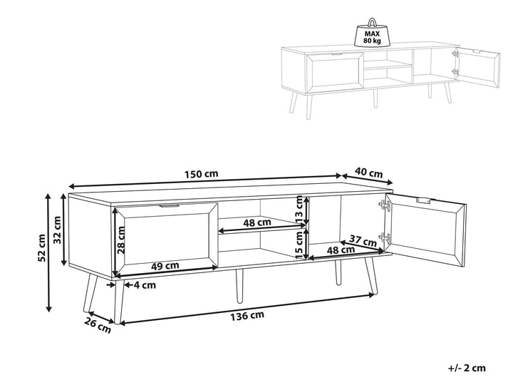 TV Stand Black Keniel
