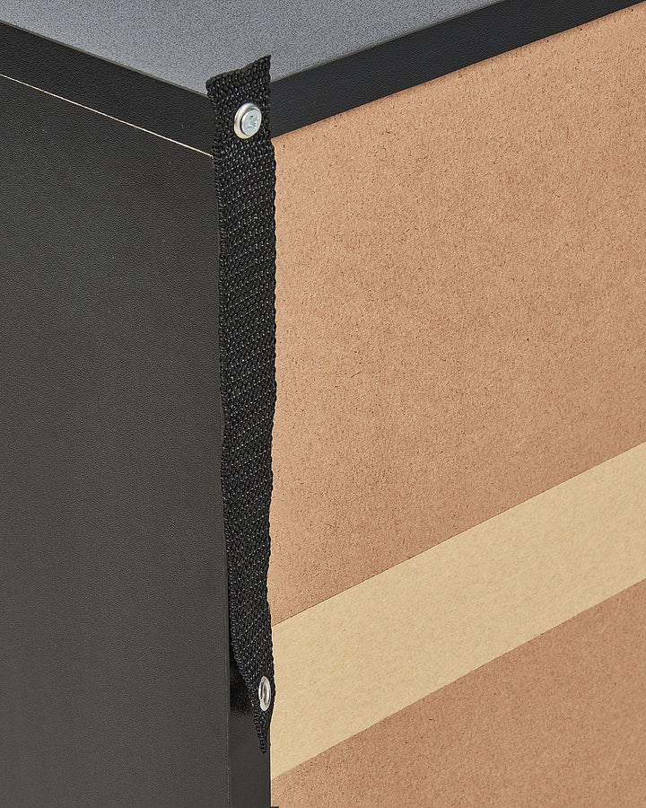 2 Drawer Bedside Table Black Keniel