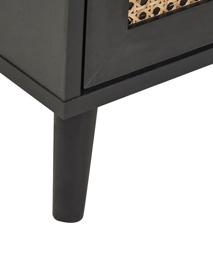 2 Drawer Bedside Table Black Keniel