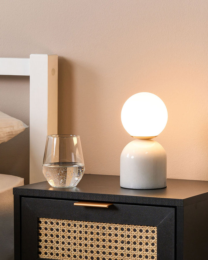 2 Drawer Bedside Table Black Keniel