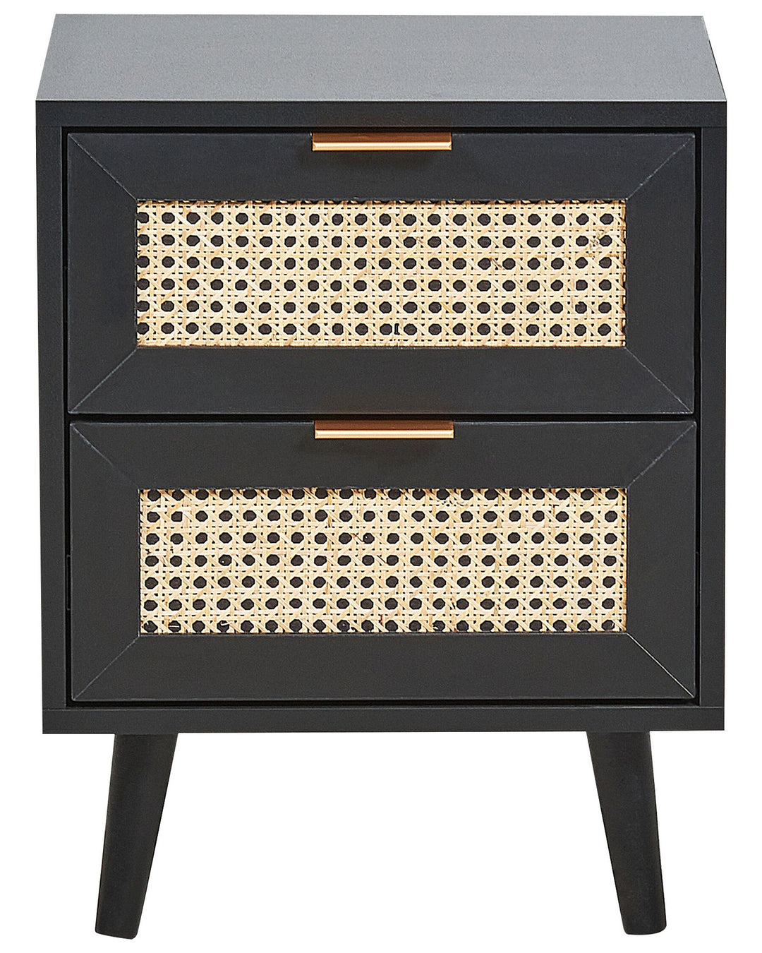 2 Drawer Bedside Table Black Keniel