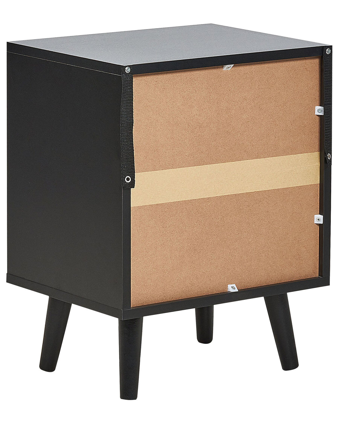 2 Drawer Bedside Table Black Keniel
