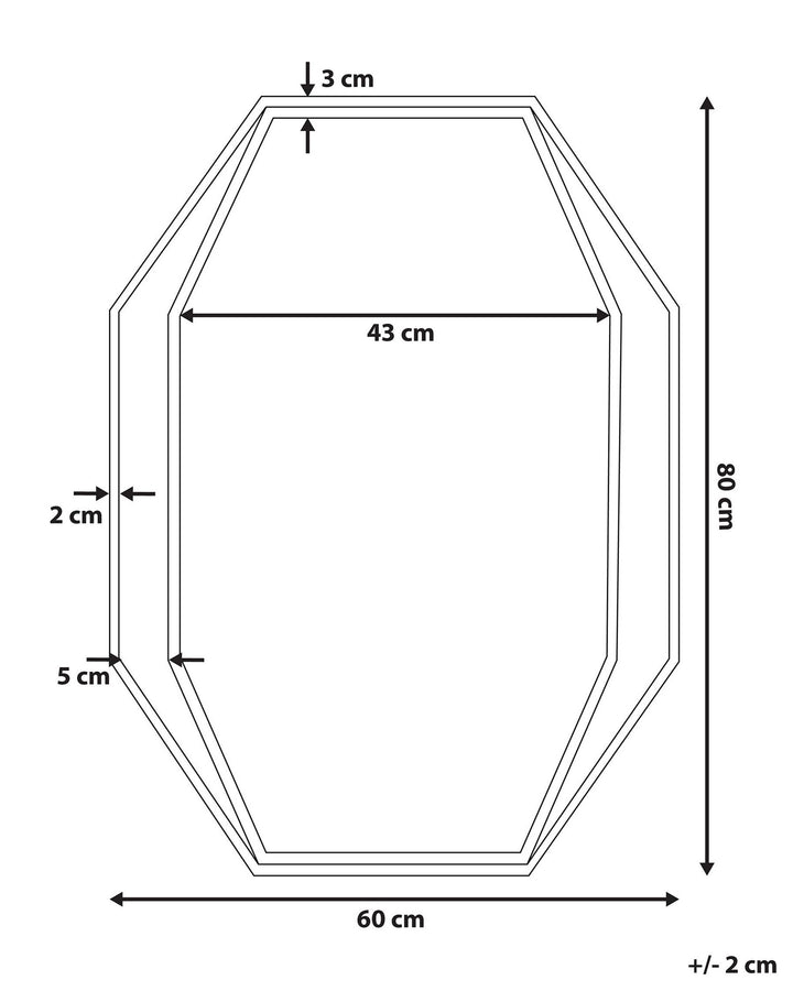 Nire Wall Mirror Metal Graphite Grey