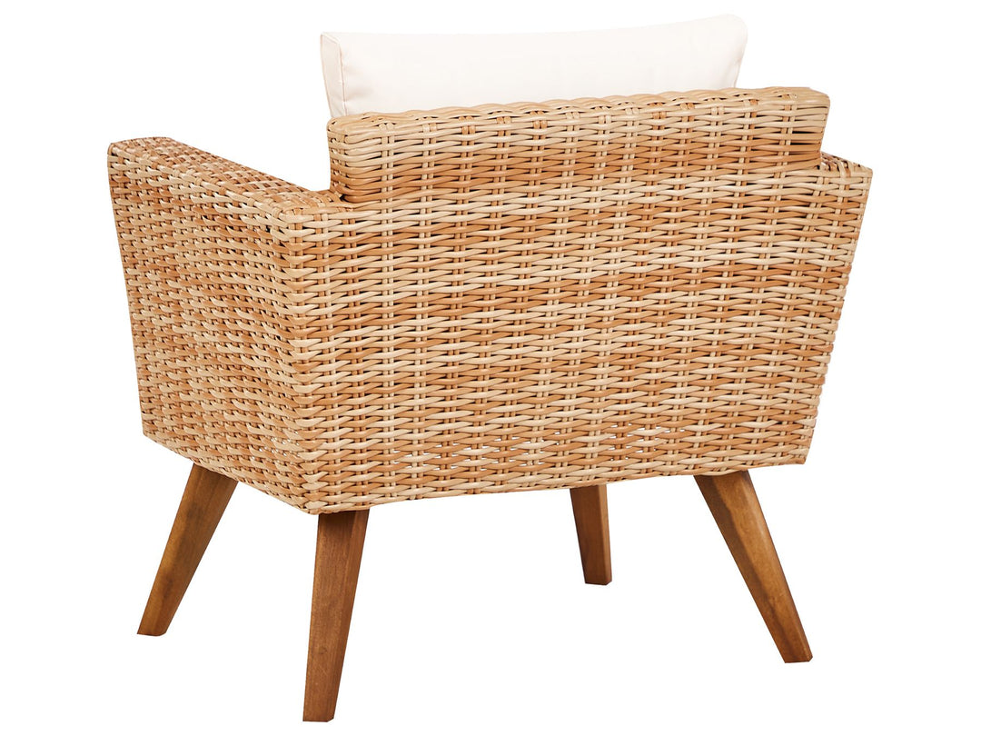 Vittoria Garden Lounge Set with Table 4 Seater PE Rattan Off-White
